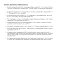 Worksheet - Magnetic Forces on Wires and Charges