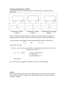 Microsoft Word - SPH 3U, T2L6, Newton`s Second Law.doc