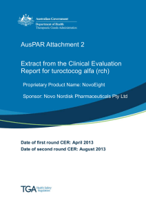AusPAR Attachment 2: Extract from the Clinical Evaluation Report