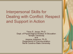 Interpersonal Skills for Dealing with Conflict: Respect and Support in