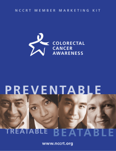 CoLoRECTAL CANCER AwARENEss - National Colorectal Cancer