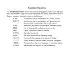 Assembler Directives - Edward Bosworth, Ph.D.