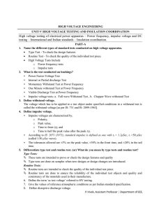 High voltage testing of electrical power apparatus – Power