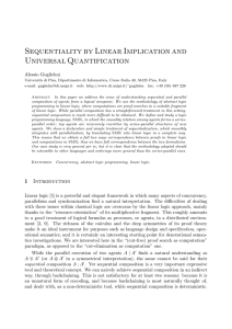 Sequentiality by Linear Implication and Universal Quantification