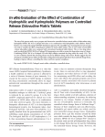 In vitro Evaluation of the Effect of Combination of Hydrophilic and