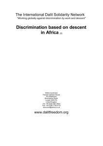 Discrimination based on descent in Africa [1]