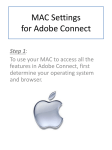 MAC Settings for Adobe Connect