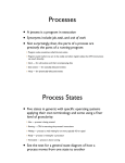 Processes Process States