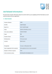 Job Related Information This document includes information about