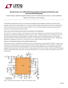 Synchronous, Low EMI LED Driver Features Integrated Switches