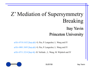 Z` Mediation of Supersymmetry Breaking