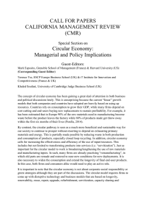 CALL FOR PAPERS CALIFORNIA MANAGEMENT REVIEW (CMR