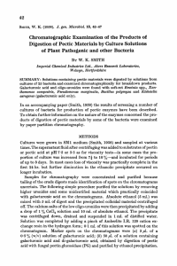 Chromatographic Examination. of the Products of Digestion of Pectic