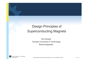 Design Principles of Superconducting Magnets