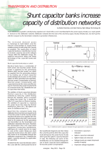 Shunt capacitor banks increase capacity of distribution networks