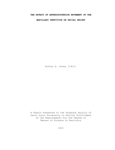 the effect of anteroposterior movement of the maxillary dentition on