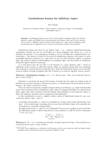 Lindenbaum lemma for infinitary logics