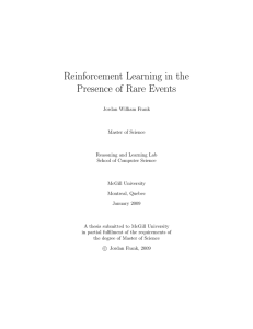 Reinforcement Learning in the Presence of Rare Events