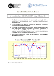 €-coin diminishes further in October €-coin and euro