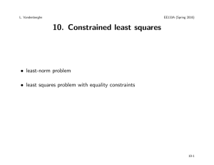 10. Constrained least squares