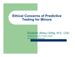 Ethical Concerns of Predictive Testing for Minors