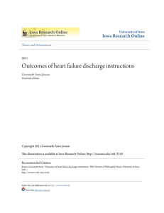 Outcomes of heart failure discharge instructions