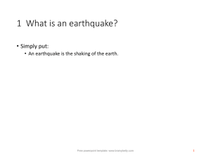 Quaking, Shaking, Earth - East Hanover Township School District