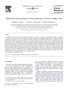 Selectivity and sparseness in the responses of striate complex cells