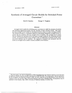 Synthesis of Averaged Circuit Models for Switched