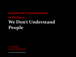 We Don`t Understand People