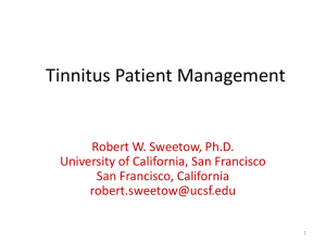 Tinnitus Patient Management - Kansas Speech-Language