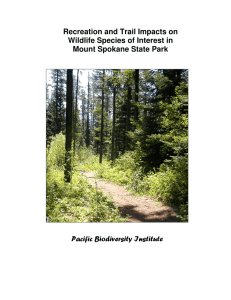Recreation and Trail Impacts on Wildlife Species