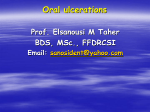 Oral ulcerations