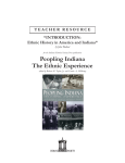 Introduction to Ethnic History in America and Indiana