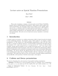 Lecture notes on Spatial Random Permutations