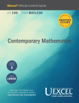 UExcel® Official Content Guide for Contemporary Mathematics