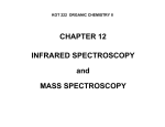 IR Spectroscopy and Mass Spectroscopy