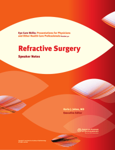 Refractive Speaker Note - University of Virginia School of Medicine