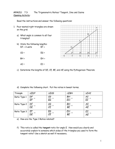 Tangent Ratio