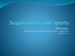 Supplements and Sports - familypracticeresidency.org