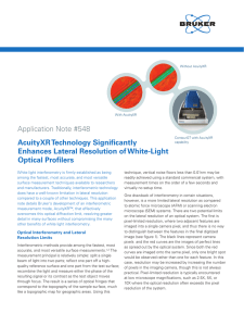 AcuityXR Technology Significantly Enhances Lateral Resolution of