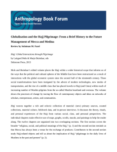 Globalization and the Hajj Pilgrimage: From a Brief History to the