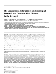 The Conservation Relevance of Epidemiological Research into