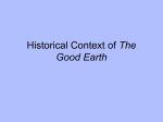 Historical Context of The Good Earth