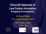 Low Carbon Innovation in China Prospects, Politics