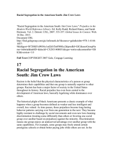 Racial Segregation in the American South