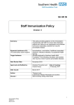 Staff Immunisation Policy - Southern Health NHS Foundation Trust