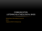 Listening as a theological basis