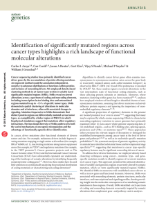 Identification of significantly mutated regions across cancer types