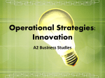 Operational Strategies: Innovation